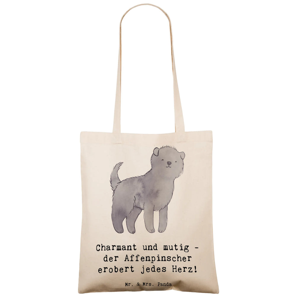 Tote bag Charmant und mutig - der Affenpinscher erobert jedes Herz! Beuteltasche, Schultertasche, Shopper, Einkaufstüte, Umhängetasche, Jutetasche, Laptoptasche, Tragetasche, Stoffbeutel, Beutel, Jutebeutel, Strandtasche, Einkaufstasche, Badetasche, Tasche, Stofftasche, Hund, Hunderasse, Rassehund, Hundebesitzer, Geschenk, Tierfreund, Schenken, Welpe