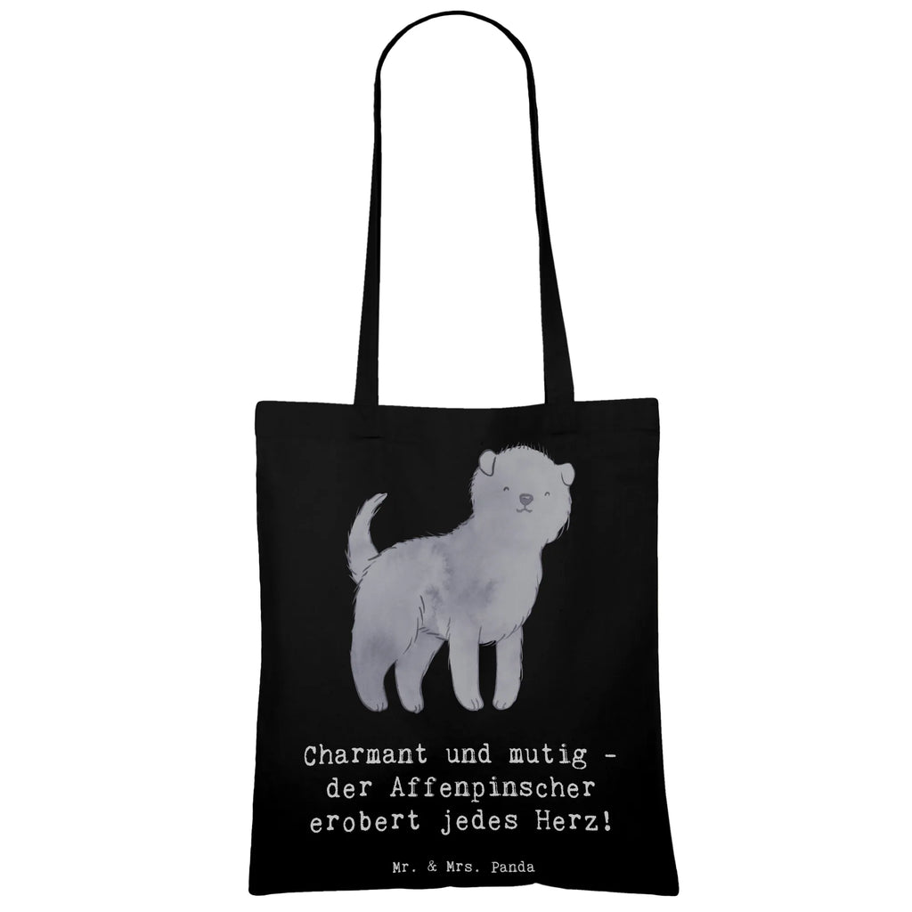 Tote bag Charmant und mutig - der Affenpinscher erobert jedes Herz! Beuteltasche, Schultertasche, Shopper, Einkaufstüte, Umhängetasche, Jutetasche, Laptoptasche, Tragetasche, Stoffbeutel, Beutel, Jutebeutel, Strandtasche, Einkaufstasche, Badetasche, Tasche, Stofftasche, Hund, Hunderasse, Rassehund, Hundebesitzer, Geschenk, Tierfreund, Schenken, Welpe