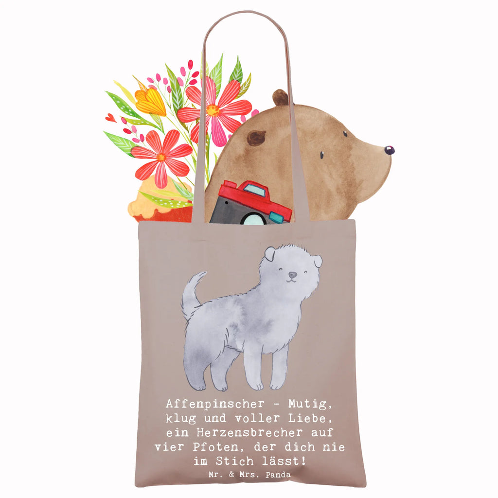 Tote bag Affenpinscher - Mutig, klug und voller Liebe, ein Herzensbrecher auf vier Pfoten, der dich nie im Stich lässt! Tragetasche, Stofftasche, Tasche, Strandtasche, Schultertasche, Umhängetasche, Laptoptasche, Jutebeutel, Badetasche, Shopper, Stoffbeutel, Jutetasche, Einkaufstüte, Einkaufstasche, Beuteltasche, Beutel, Hund, Hunderasse, Rassehund, Hundebesitzer, Geschenk, Tierfreund, Schenken, Welpe