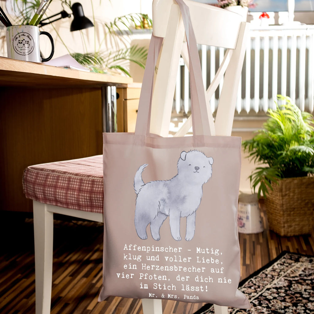 Tote bag Affenpinscher - Mutig, klug und voller Liebe, ein Herzensbrecher auf vier Pfoten, der dich nie im Stich lässt! Tragetasche, Stofftasche, Tasche, Strandtasche, Schultertasche, Umhängetasche, Laptoptasche, Jutebeutel, Badetasche, Shopper, Stoffbeutel, Jutetasche, Einkaufstüte, Einkaufstasche, Beuteltasche, Beutel, Hund, Hunderasse, Rassehund, Hundebesitzer, Geschenk, Tierfreund, Schenken, Welpe