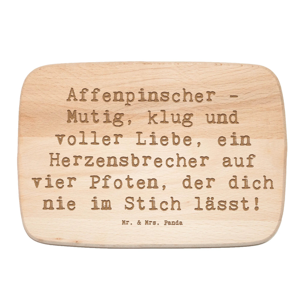 Śniadaniowa deska Przysłowie Affenpinscher - Mutig, klug und voller Liebe, ein Herzensbrecher auf vier Pfoten, der dich nie im Stich lässt! Pies, rasa psa, pies rasowy, właściciel psa, prezent, miłośnik zwierząt, dawanie, szczeniak