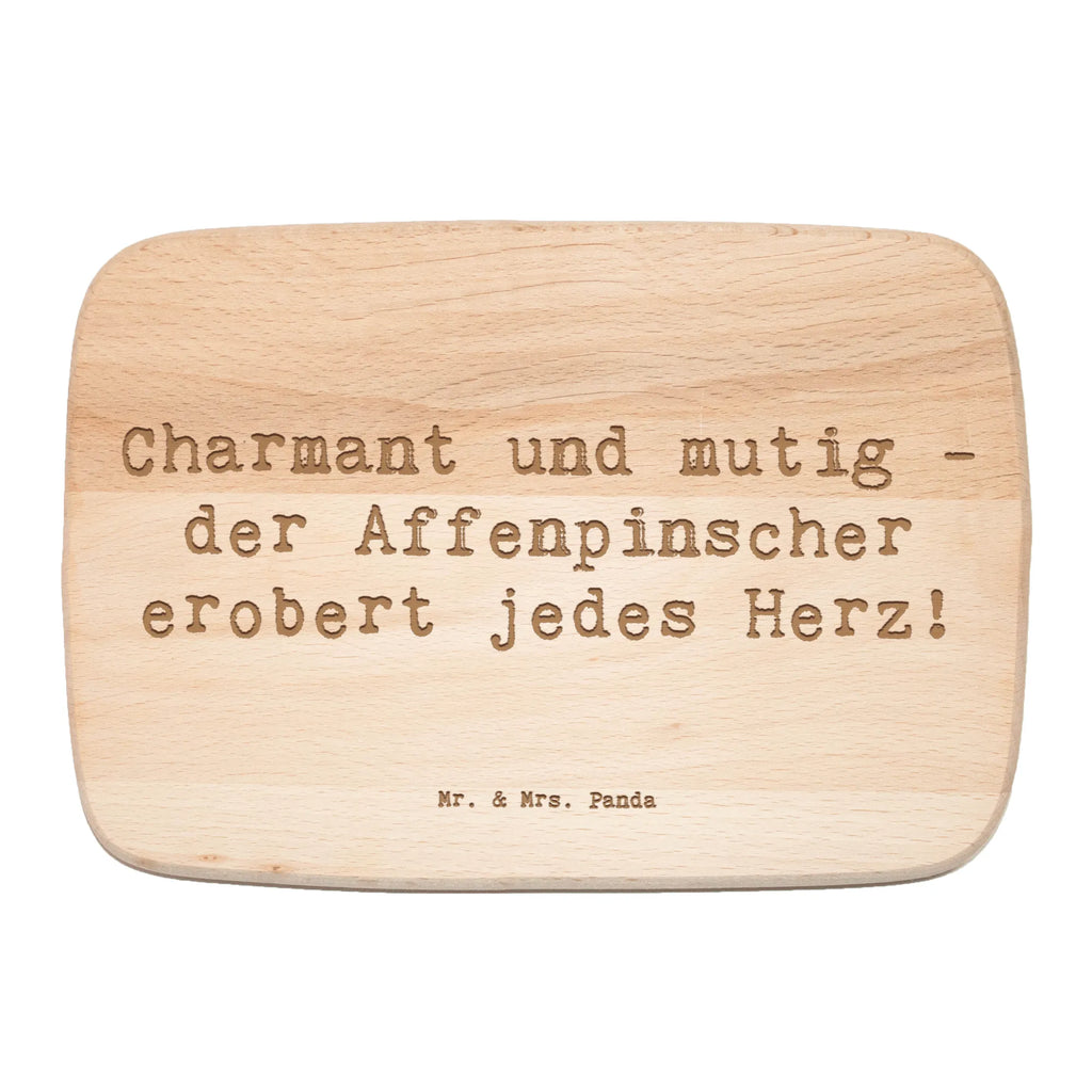 Serving board Saying Charmant und mutig - der Affenpinscher erobert jedes Herz! cutting board, Board, breakfast board, Dog, dog breed, purebred dog, dog owner, gift, animal lover, giving, puppy