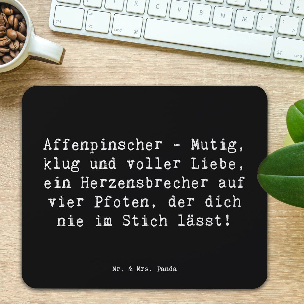 Mouse mat Saying Affenpinscher - Mutig, klug und voller Liebe, ein Herzensbrecher auf vier Pfoten, der dich nie im Stich lässt! Einzigartiges Mauspad, PC Zubehör, Mauspad, Mauspad Büro, Arbeitszimmer, Mousepad, Büroausstattung, Designer Mauspad, Mausunterlage, Computer zubehör, Hund, Hunderasse, Rassehund, Hundebesitzer, Geschenk, Tierfreund, Schenken, Welpe
