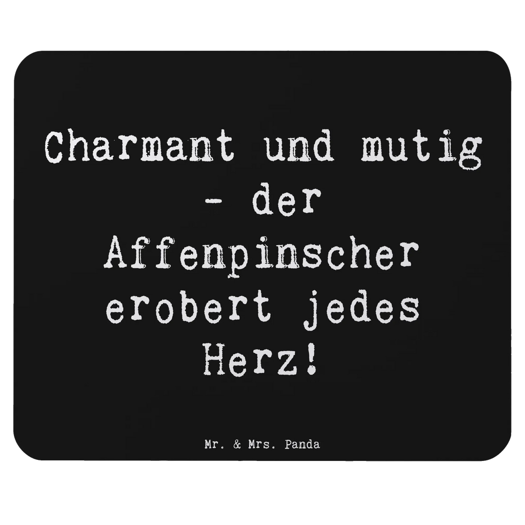 Mouse mat Saying Charmant und mutig - der Affenpinscher erobert jedes Herz! Mausunterlage, Mousepad, Computer zubehör, Mauspad Büro, Designer Mauspad, PC Zubehör, Arbeitszimmer, Mauspad, Büroausstattung, Einzigartiges Mauspad, Hund, Hunderasse, Rassehund, Hundebesitzer, Geschenk, Tierfreund, Schenken, Welpe