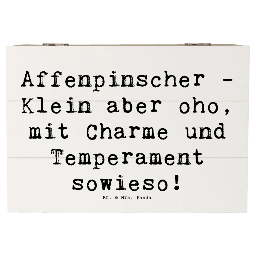 Holzkiste Spruch Affenpinscher Charme Geschenkdose, Erinnerungskiste, Schatulle, XXL, Dekokiste, Kiste, Truhe, Holzkiste, Aufbewahrungsbox, Erinnerungsbox, Schatzkiste, Geschenkbox, Hund, Hunderasse, Rassehund, Hundebesitzer, Geschenk, Tierfreund, Schenken, Welpe