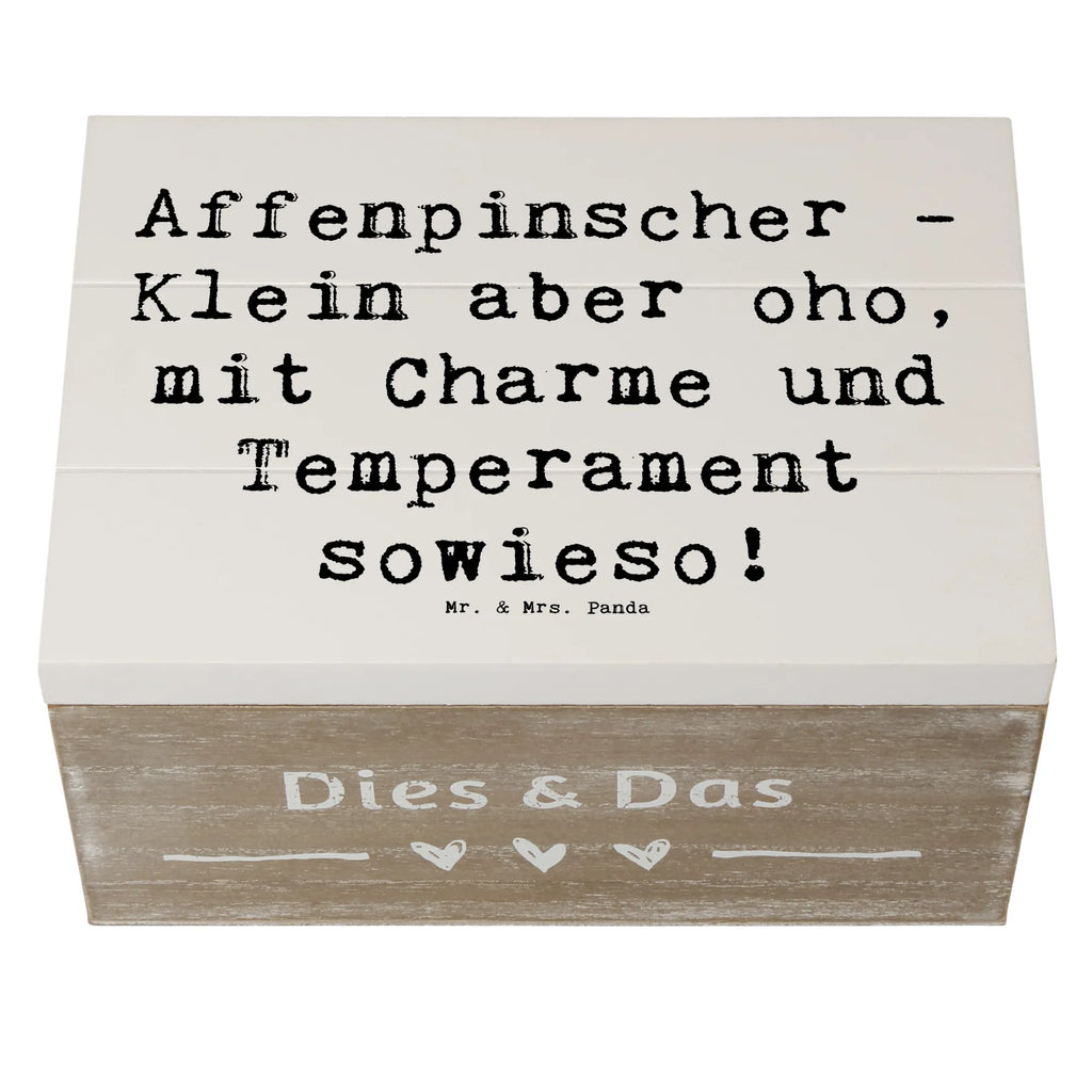 Holzkiste Spruch Affenpinscher Charme Geschenkdose, Erinnerungskiste, Schatulle, XXL, Dekokiste, Kiste, Truhe, Holzkiste, Aufbewahrungsbox, Erinnerungsbox, Schatzkiste, Geschenkbox, Hund, Hunderasse, Rassehund, Hundebesitzer, Geschenk, Tierfreund, Schenken, Welpe