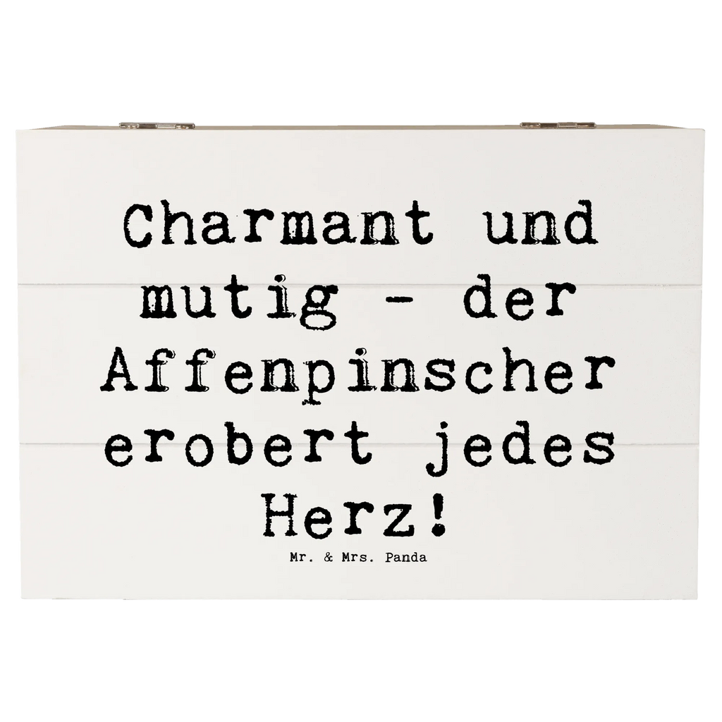 Holzkiste Spruch Affenpinscher Charmeur Schatulle, XXL, Aufbewahrungsbox, Schatzkiste, Truhe, Erinnerungsbox, Geschenkdose, Erinnerungskiste, Kiste, Holzkiste, Dekokiste, Geschenkbox, Hund, Hunderasse, Rassehund, Hundebesitzer, Geschenk, Tierfreund, Schenken, Welpe