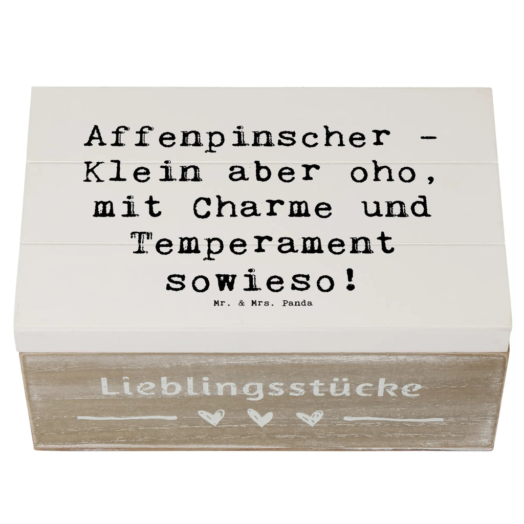 Holzkiste Spruch Affenpinscher Charme Geschenkdose, Erinnerungskiste, Schatulle, XXL, Dekokiste, Kiste, Truhe, Holzkiste, Aufbewahrungsbox, Erinnerungsbox, Schatzkiste, Geschenkbox, Hund, Hunderasse, Rassehund, Hundebesitzer, Geschenk, Tierfreund, Schenken, Welpe