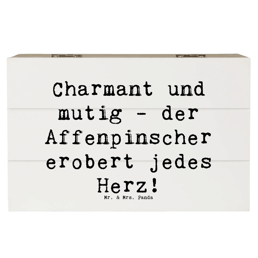 Holzkiste Spruch Affenpinscher Charmeur Schatulle, XXL, Aufbewahrungsbox, Schatzkiste, Truhe, Erinnerungsbox, Geschenkdose, Erinnerungskiste, Kiste, Holzkiste, Dekokiste, Geschenkbox, Hund, Hunderasse, Rassehund, Hundebesitzer, Geschenk, Tierfreund, Schenken, Welpe