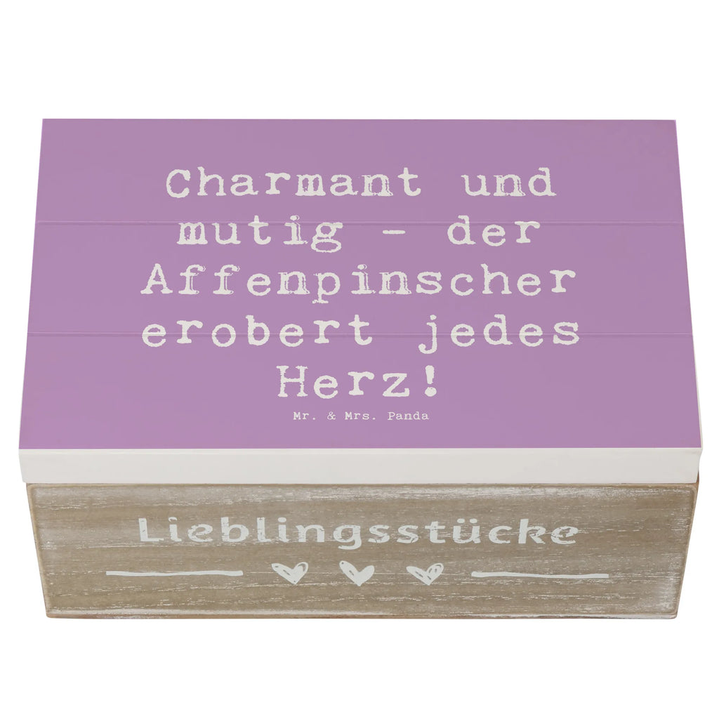 Holzkiste Spruch Affenpinscher Charmeur Schatulle, XXL, Aufbewahrungsbox, Schatzkiste, Truhe, Erinnerungsbox, Geschenkdose, Erinnerungskiste, Kiste, Holzkiste, Dekokiste, Geschenkbox, Hund, Hunderasse, Rassehund, Hundebesitzer, Geschenk, Tierfreund, Schenken, Welpe