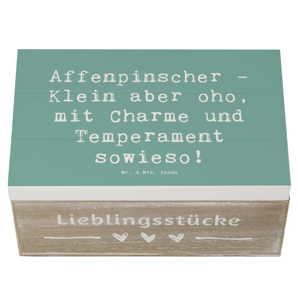 Holzkiste Spruch Affenpinscher Charme Geschenkdose, Erinnerungskiste, Schatulle, XXL, Dekokiste, Kiste, Truhe, Holzkiste, Aufbewahrungsbox, Erinnerungsbox, Schatzkiste, Geschenkbox, Hund, Hunderasse, Rassehund, Hundebesitzer, Geschenk, Tierfreund, Schenken, Welpe