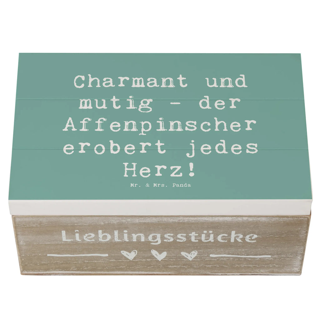 Holzkiste Spruch Affenpinscher Charmeur Schatulle, XXL, Aufbewahrungsbox, Schatzkiste, Truhe, Erinnerungsbox, Geschenkdose, Erinnerungskiste, Kiste, Holzkiste, Dekokiste, Geschenkbox, Hund, Hunderasse, Rassehund, Hundebesitzer, Geschenk, Tierfreund, Schenken, Welpe