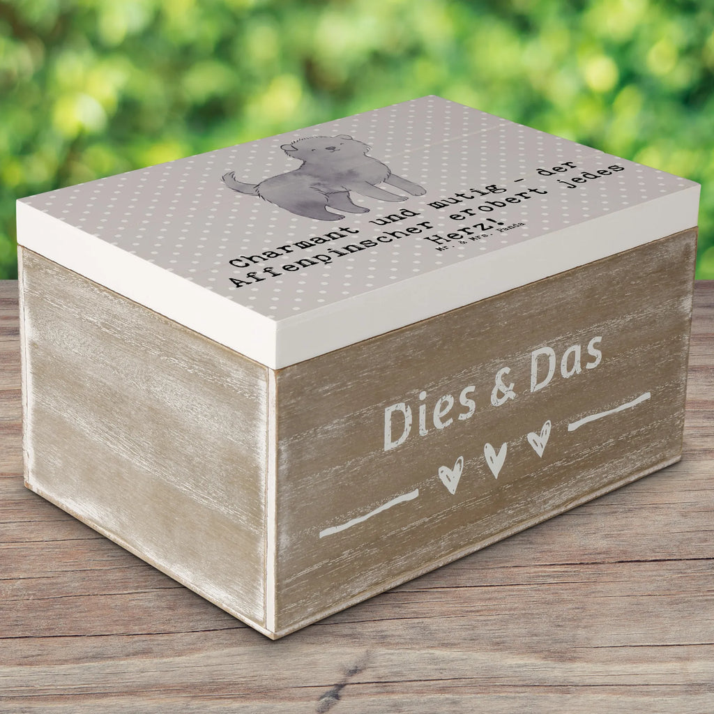 Holzkiste Affenpinscher Charmeur Schatzkiste, Geschenkdose, Erinnerungsbox, Geschenkbox, Dekokiste, Kiste, XXL, Holzkiste, Truhe, Aufbewahrungsbox, Erinnerungskiste, Schatulle, Hund, Hunderasse, Rassehund, Hundebesitzer, Geschenk, Tierfreund, Schenken, Welpe