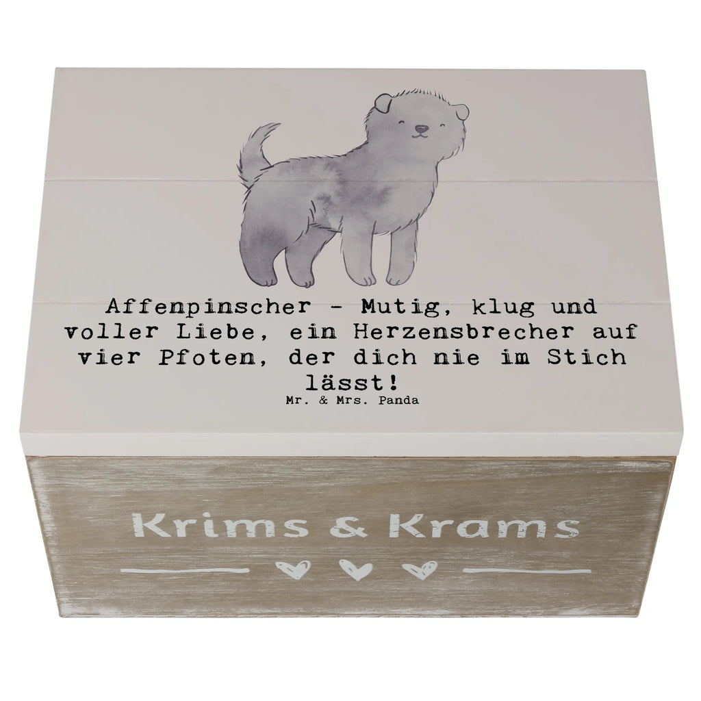 Wooden chest Affenpinscher - Mutig, klug und voller Liebe, ein Herzensbrecher auf vier Pfoten, der dich nie im Stich lässt! Dekokiste, Kiste, Erinnerungsbox, Geschenkbox, Holzkiste, Erinnerungskiste, XXL, Schatulle, Geschenkdose, Schatzkiste, Truhe, Aufbewahrungsbox, Hund, Hunderasse, Rassehund, Hundebesitzer, Geschenk, Tierfreund, Schenken, Welpe