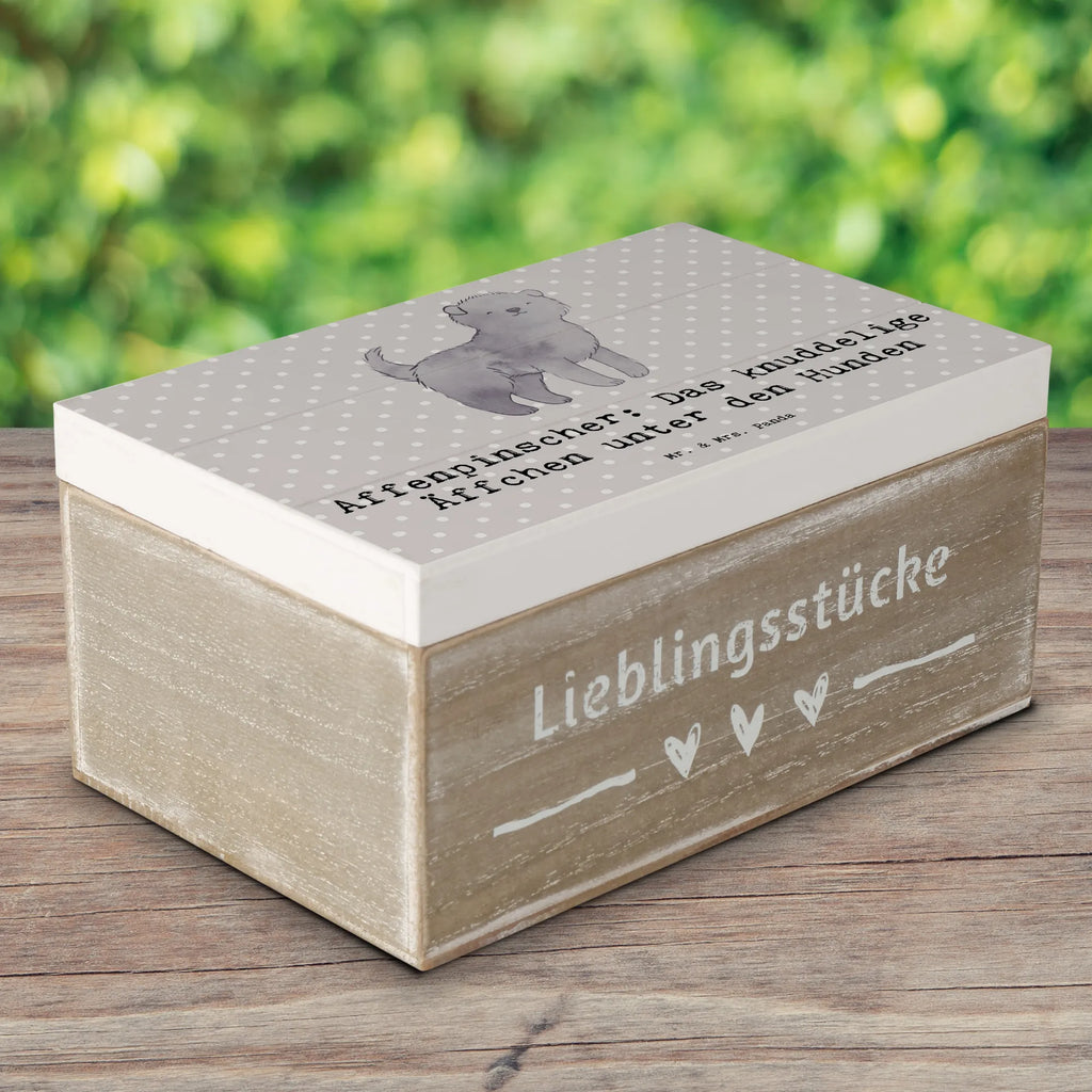 Holzkiste Affenpinscher Äffchen Truhe, Geschenkdose, Kiste, Schatzkiste, Erinnerungsbox, Schatulle, Holzkiste, XXL, Erinnerungskiste, Geschenkbox, Dekokiste, Aufbewahrungsbox, Hund, Hunderasse, Rassehund, Hundebesitzer, Geschenk, Tierfreund, Schenken, Welpe