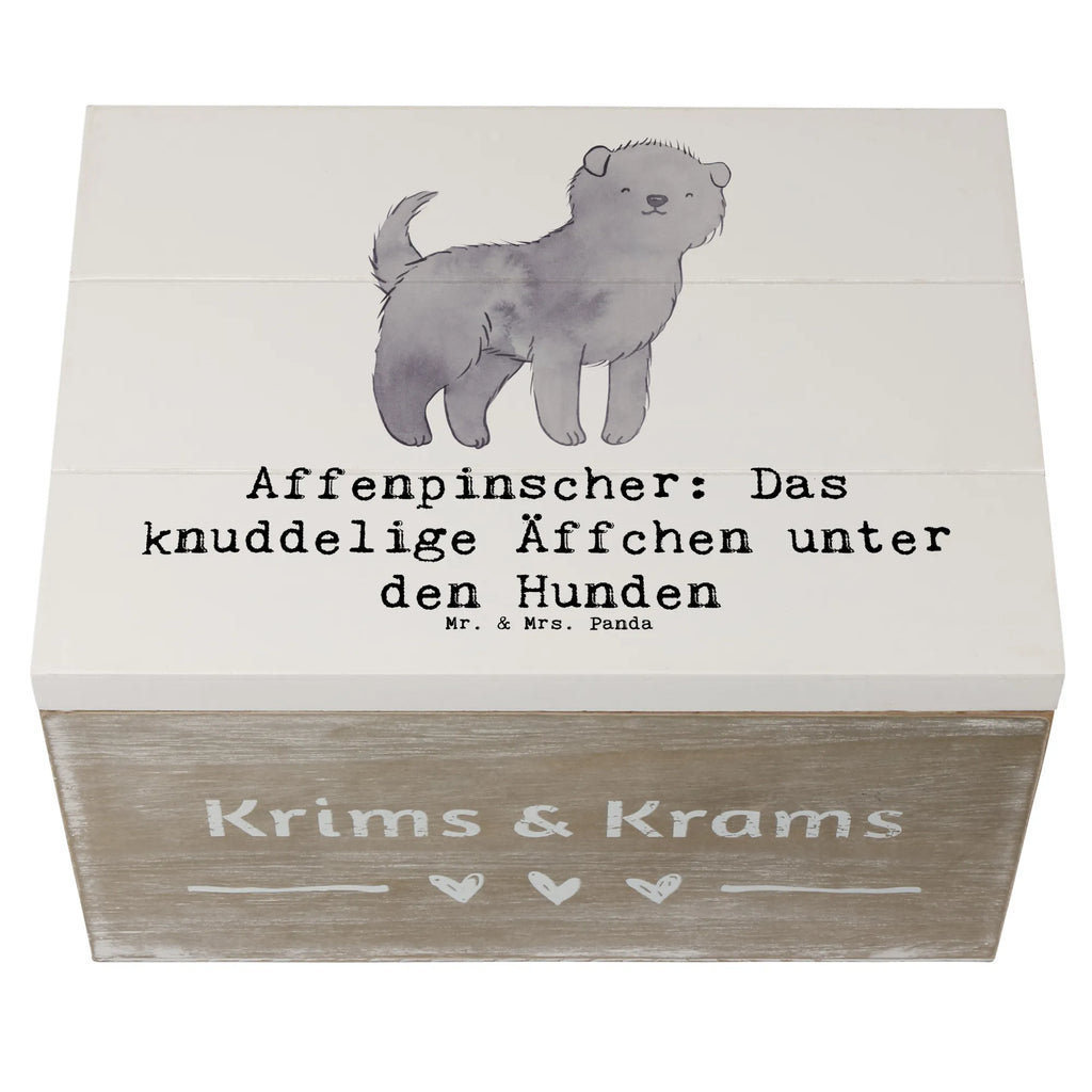 Holzkiste Affenpinscher Äffchen Truhe, Geschenkdose, Kiste, Schatzkiste, Erinnerungsbox, Schatulle, Holzkiste, XXL, Erinnerungskiste, Geschenkbox, Dekokiste, Aufbewahrungsbox, Hund, Hunderasse, Rassehund, Hundebesitzer, Geschenk, Tierfreund, Schenken, Welpe