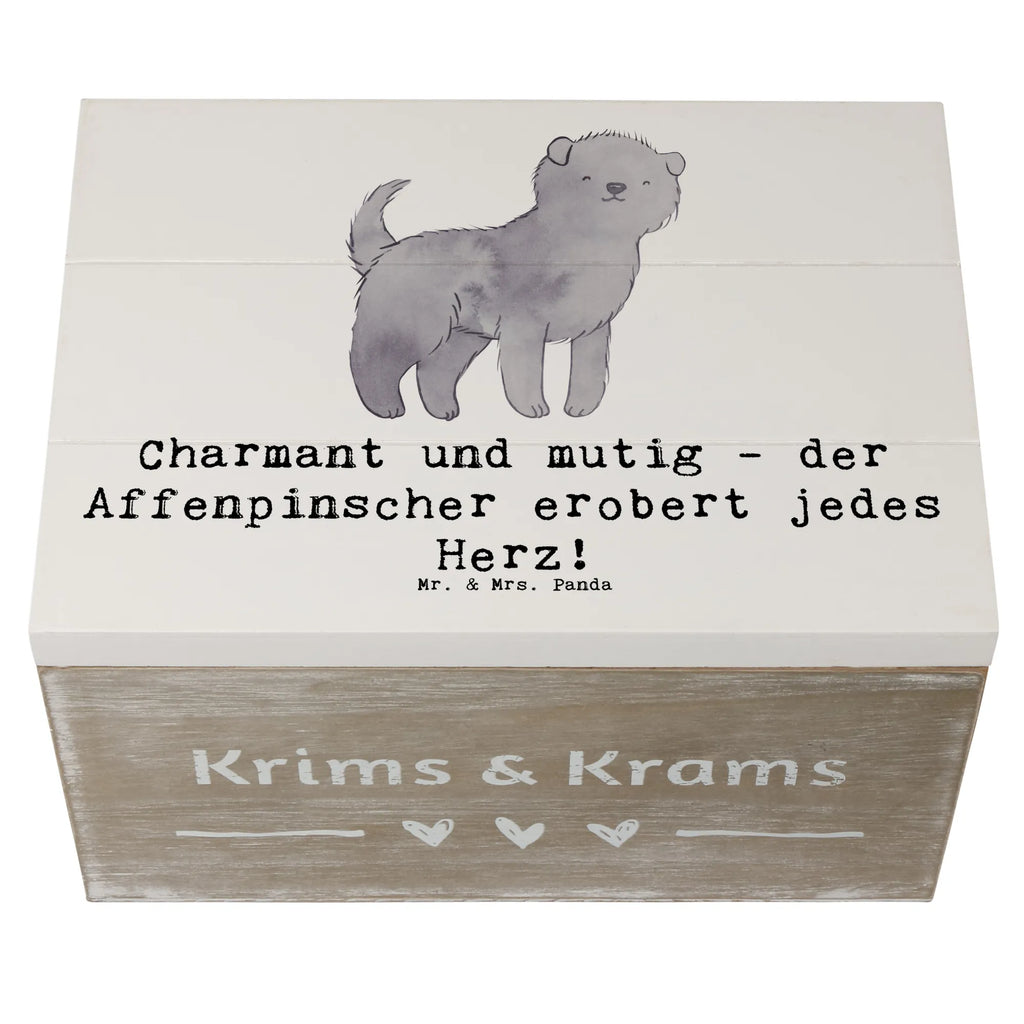 Holzkiste Affenpinscher Charmeur Schatzkiste, Geschenkdose, Erinnerungsbox, Geschenkbox, Dekokiste, Kiste, XXL, Holzkiste, Truhe, Aufbewahrungsbox, Erinnerungskiste, Schatulle, Hund, Hunderasse, Rassehund, Hundebesitzer, Geschenk, Tierfreund, Schenken, Welpe