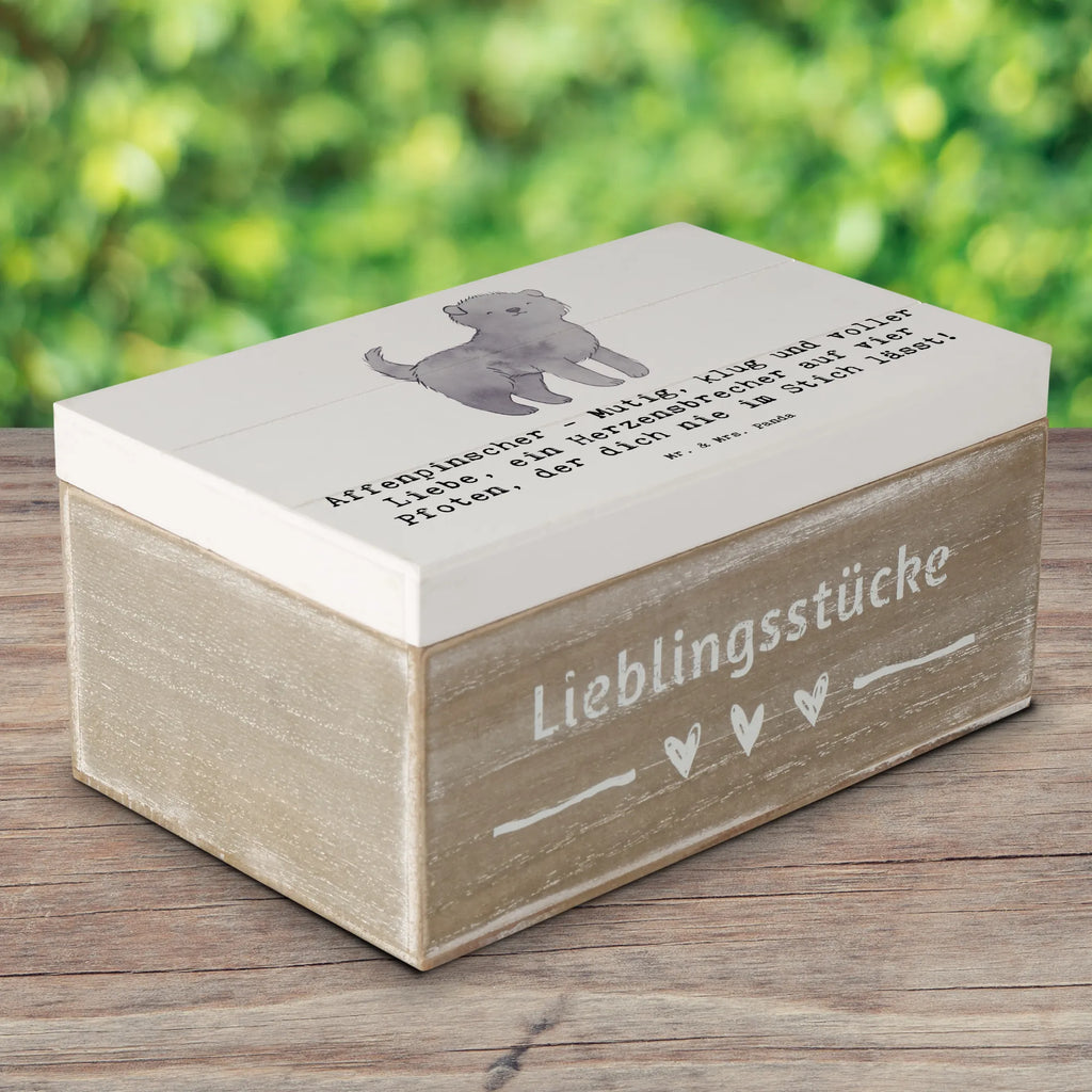 Wooden chest Affenpinscher - Mutig, klug und voller Liebe, ein Herzensbrecher auf vier Pfoten, der dich nie im Stich lässt! Dekokiste, Kiste, Erinnerungsbox, Geschenkbox, Holzkiste, Erinnerungskiste, XXL, Schatulle, Geschenkdose, Schatzkiste, Truhe, Aufbewahrungsbox, Hund, Hunderasse, Rassehund, Hundebesitzer, Geschenk, Tierfreund, Schenken, Welpe