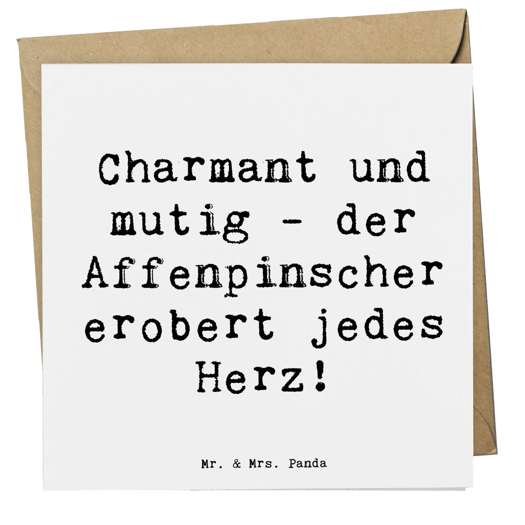 Deluxe Karte Spruch Affenpinscher Charmeur Hochwertige Grußkarte, Geburtstagskarte, Glückwunschkarte, Hochzeitskarte, Einladungskarte, Karte, Grußkarte, Klappkarte, Hochwertige Klappkarte, Hund, Hunderasse, Rassehund, Hundebesitzer, Geschenk, Tierfreund, Schenken, Welpe