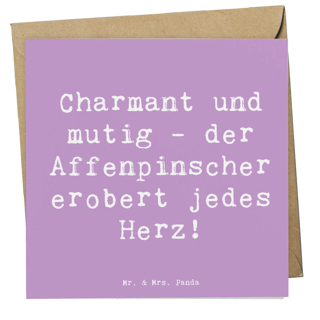 Deluxe Karte Spruch Affenpinscher Charmeur Hochwertige Grußkarte, Geburtstagskarte, Glückwunschkarte, Hochzeitskarte, Einladungskarte, Karte, Grußkarte, Klappkarte, Hochwertige Klappkarte, Hund, Hunderasse, Rassehund, Hundebesitzer, Geschenk, Tierfreund, Schenken, Welpe