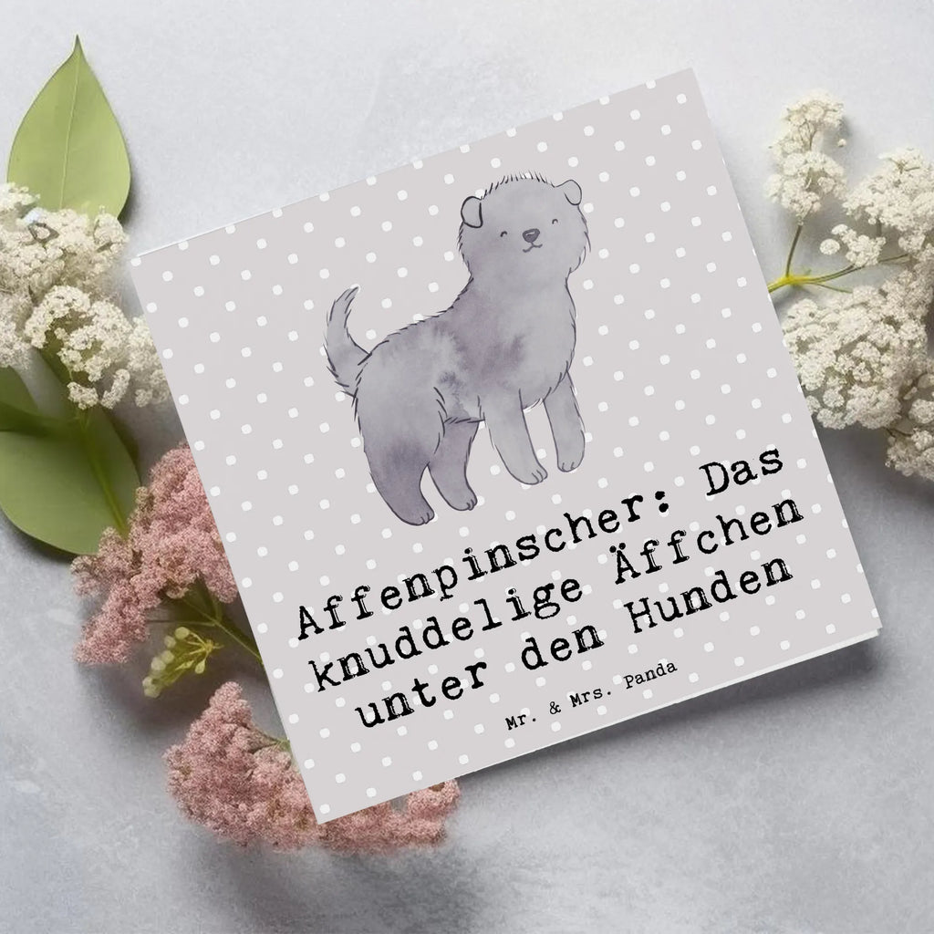Deluxe Karte Affenpinscher Äffchen Karte, Grußkarte, Hochzeitskarte, Einladungskarte, Hochwertige Grußkarte, Klappkarte, Hochwertige Klappkarte, Glückwunschkarte, Geburtstagskarte, Hund, Hunderasse, Rassehund, Hundebesitzer, Geschenk, Tierfreund, Schenken, Welpe