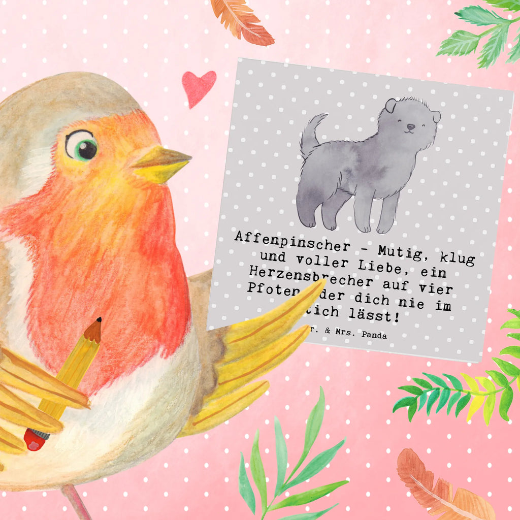 Deluxe Karte Affenpinscher Liebe Geburtstagskarte, Grußkarte, Hochwertige Grußkarte, Hochwertige Klappkarte, Glückwunschkarte, Einladungskarte, Hochzeitskarte, Klappkarte, Karte, Hund, Hunderasse, Rassehund, Hundebesitzer, Geschenk, Tierfreund, Schenken, Welpe
