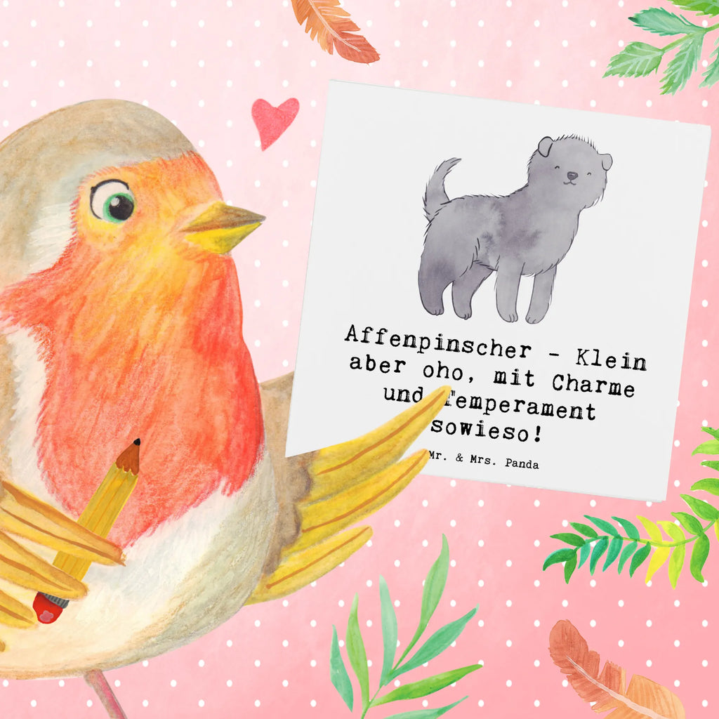 Deluxe Karte Affenpinscher Charme Geburtstagskarte, Hochwertige Klappkarte, Klappkarte, Hochzeitskarte, Hochwertige Grußkarte, Karte, Einladungskarte, Glückwunschkarte, Grußkarte, Hund, Hunderasse, Rassehund, Hundebesitzer, Geschenk, Tierfreund, Schenken, Welpe