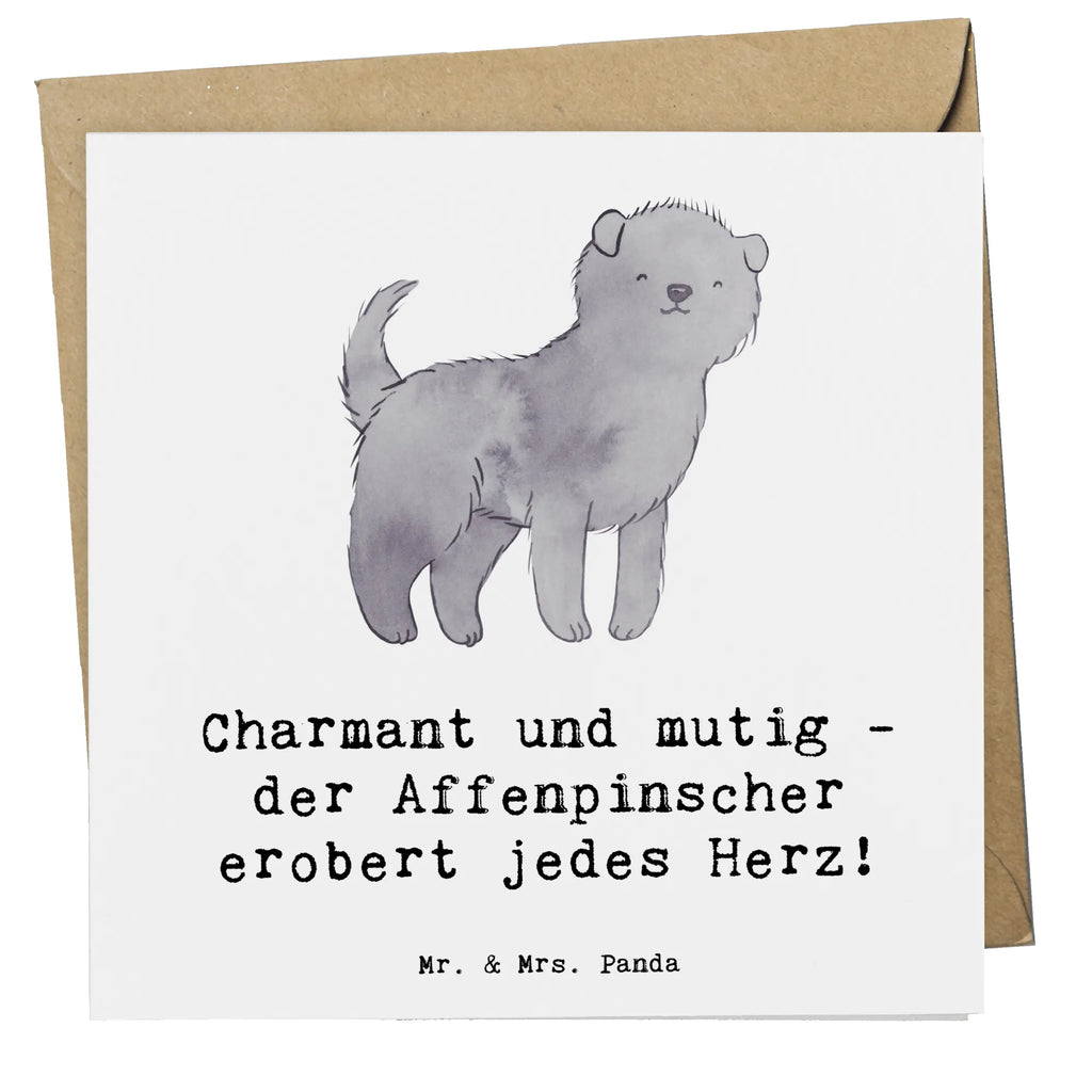 Deluxe Karte Affenpinscher Charmeur Glückwunschkarte, Grußkarte, Hochwertige Klappkarte, Hochzeitskarte, Hochwertige Grußkarte, Karte, Geburtstagskarte, Einladungskarte, Klappkarte, Hund, Hunderasse, Rassehund, Hundebesitzer, Geschenk, Tierfreund, Schenken, Welpe