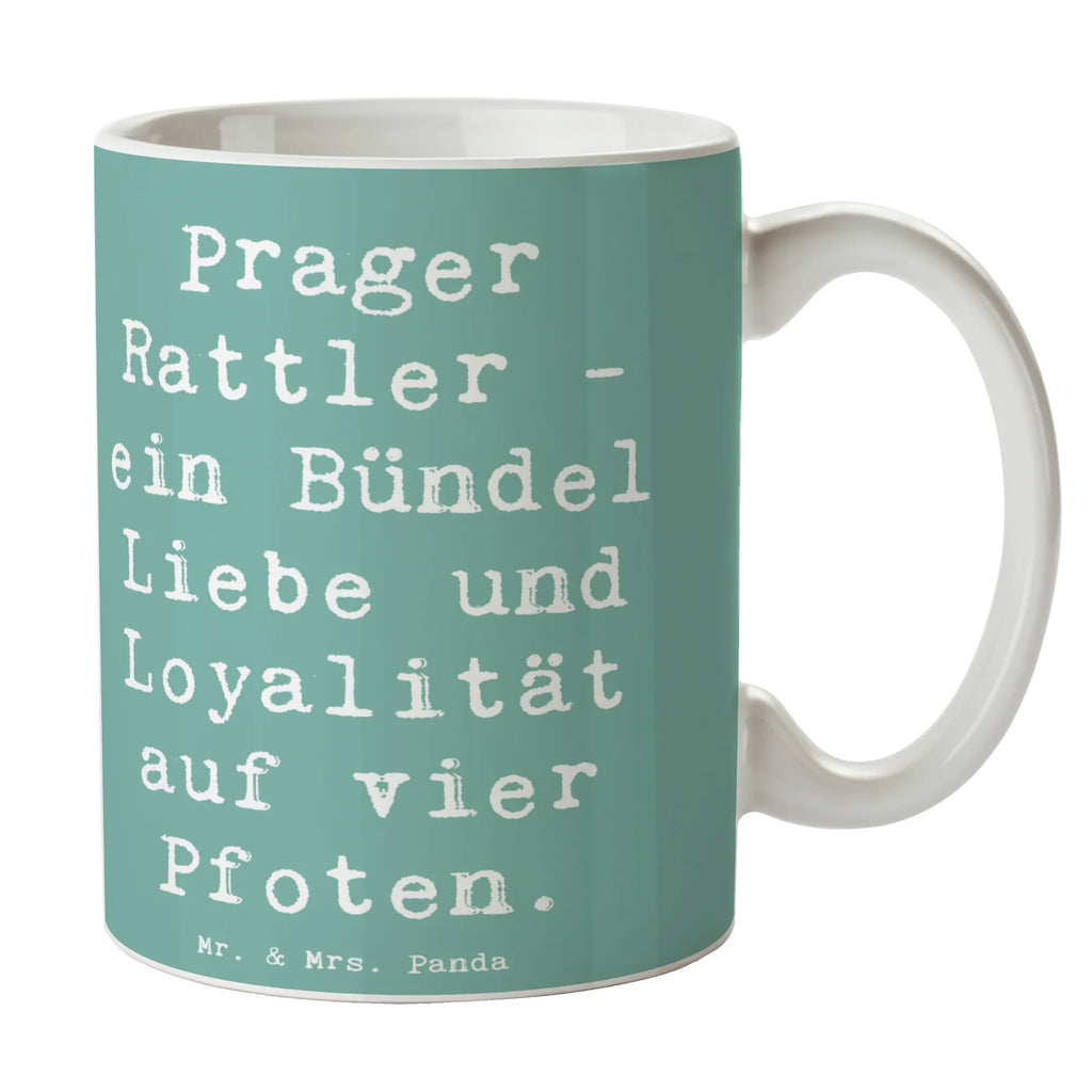 Tasse Spruch Prager Rattler Geschenktasse, Keramiktasse, Porzellantasse, Teetasse, Tasse mit Zitaten, Bürotasse, Kaffeetasse, Tasse, Tasse mit Motiven, Hund, Hunderasse, Rassehund, Hundebesitzer, Geschenk, Tierfreund, Schenken, Welpe