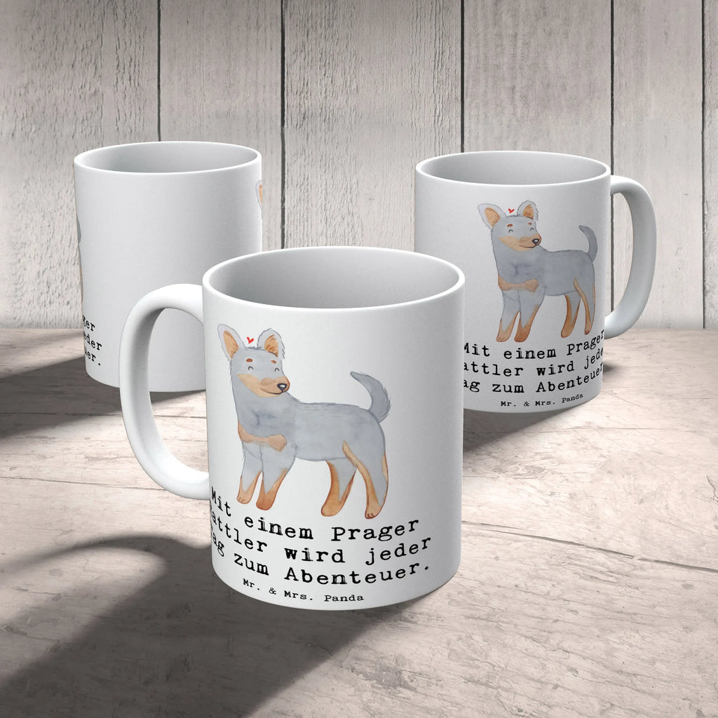 Tasse Prager Rattler Abenteuer Porzellantasse, Geschenktasse, Tasse mit Zitaten, Keramiktasse, Tasse mit Motiven, Bürotasse, Tasse, Kaffeetasse, Teetasse, Hund, Hunderasse, Rassehund, Hundebesitzer, Geschenk, Tierfreund, Schenken, Welpe