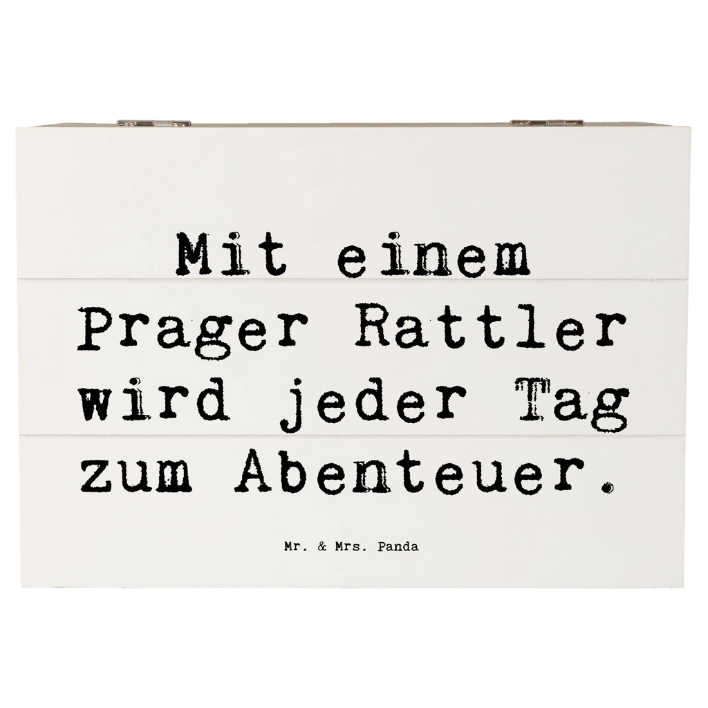 Holzkiste Spruch Prager Rattler Abenteuer Aufbewahrungsbox, Kiste, Truhe, Geschenkdose, Geschenkbox, Holzkiste, Dekokiste, Schatulle, XXL, Erinnerungsbox, Erinnerungskiste, Schatzkiste, Hund, Hunderasse, Rassehund, Hundebesitzer, Geschenk, Tierfreund, Schenken, Welpe