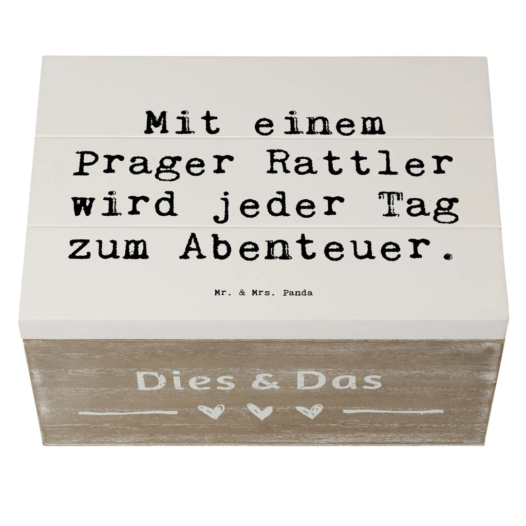 Holzkiste Spruch Prager Rattler Abenteuer Aufbewahrungsbox, Kiste, Truhe, Geschenkdose, Geschenkbox, Holzkiste, Dekokiste, Schatulle, XXL, Erinnerungsbox, Erinnerungskiste, Schatzkiste, Hund, Hunderasse, Rassehund, Hundebesitzer, Geschenk, Tierfreund, Schenken, Welpe