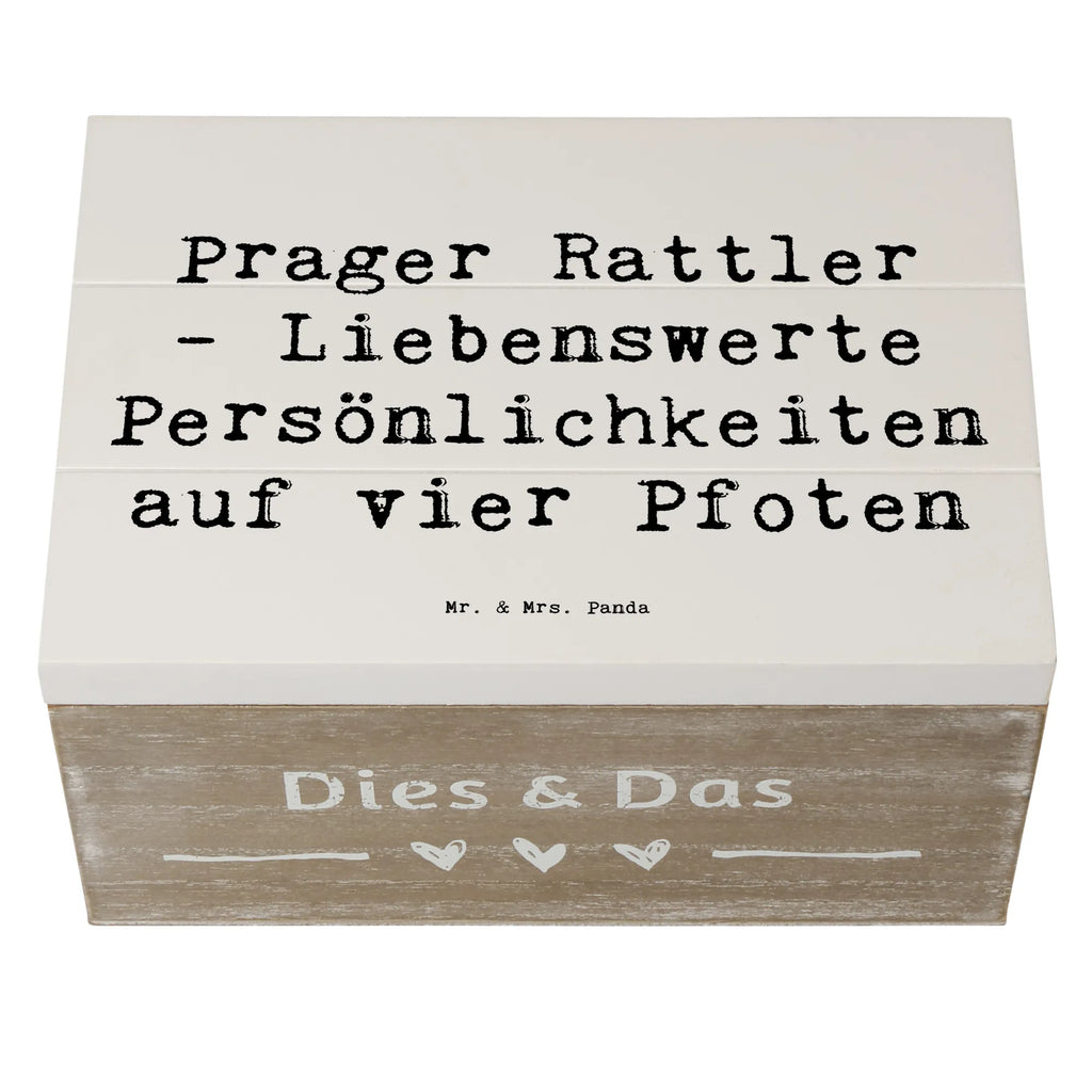 Wooden chest Saying Prager Rattler - Liebenswerte Persönlichkeiten auf vier Pfoten Schatzkiste, XXL, Kiste, Erinnerungsbox, Schatulle, Dekokiste, Erinnerungskiste, Geschenkbox, Aufbewahrungsbox, Holzkiste, Geschenkdose, Truhe, Hund, Hunderasse, Rassehund, Hundebesitzer, Geschenk, Tierfreund, Schenken, Welpe