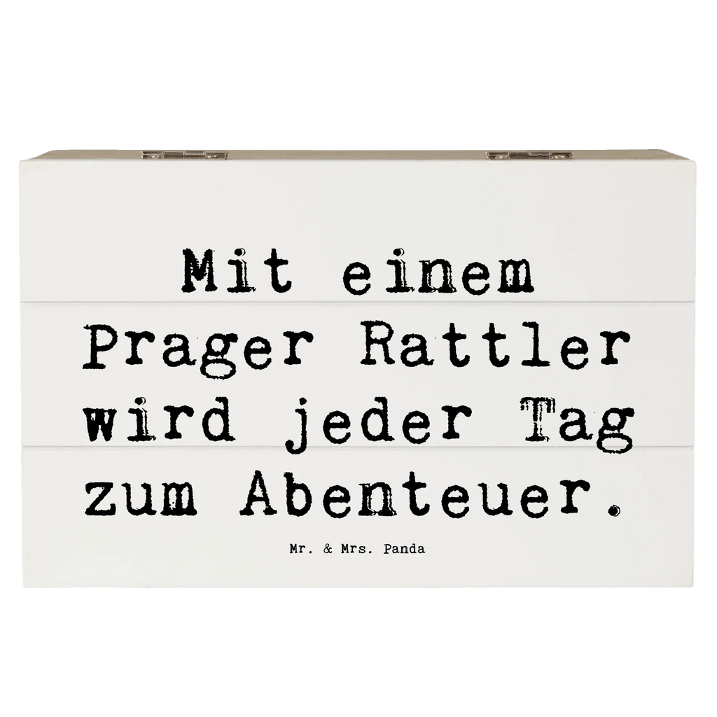 Holzkiste Spruch Prager Rattler Abenteuer Aufbewahrungsbox, Kiste, Truhe, Geschenkdose, Geschenkbox, Holzkiste, Dekokiste, Schatulle, XXL, Erinnerungsbox, Erinnerungskiste, Schatzkiste, Hund, Hunderasse, Rassehund, Hundebesitzer, Geschenk, Tierfreund, Schenken, Welpe