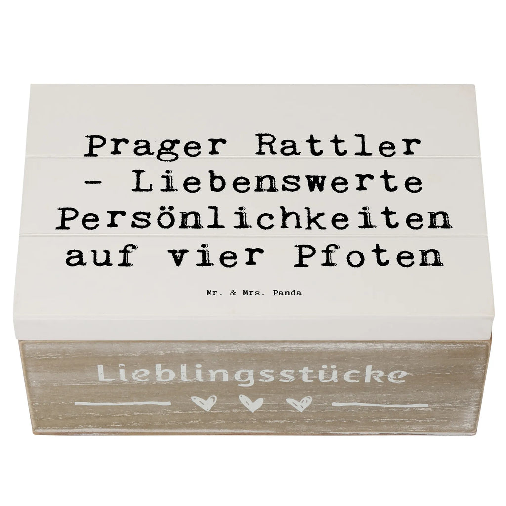 Wooden chest Saying Prager Rattler - Liebenswerte Persönlichkeiten auf vier Pfoten Schatzkiste, XXL, Kiste, Erinnerungsbox, Schatulle, Dekokiste, Erinnerungskiste, Geschenkbox, Aufbewahrungsbox, Holzkiste, Geschenkdose, Truhe, Hund, Hunderasse, Rassehund, Hundebesitzer, Geschenk, Tierfreund, Schenken, Welpe