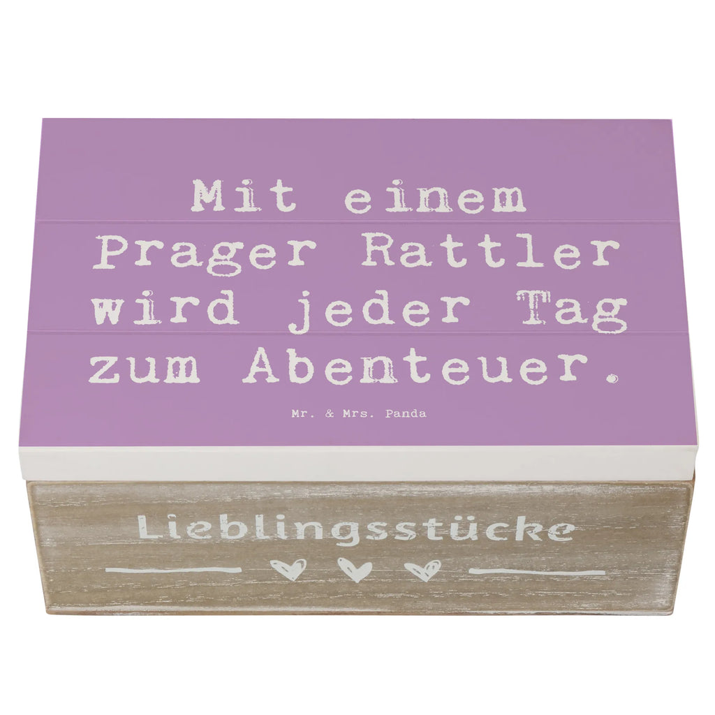 Holzkiste Spruch Prager Rattler Abenteuer Aufbewahrungsbox, Kiste, Truhe, Geschenkdose, Geschenkbox, Holzkiste, Dekokiste, Schatulle, XXL, Erinnerungsbox, Erinnerungskiste, Schatzkiste, Hund, Hunderasse, Rassehund, Hundebesitzer, Geschenk, Tierfreund, Schenken, Welpe