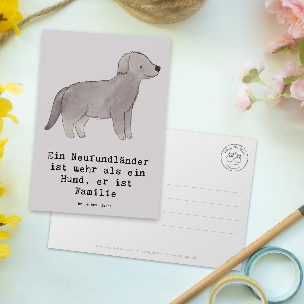 Postkarte Neufundländer Familie Grußkarte, Einladung, Dankeskarte, Einladungskarten Geburtstag, Geburtstagskarte, Ansichtskarte, Ansichtskarten, Postkarte, Einladungskarte, Einladung Geburtstag, Karte, Geschenkkarte, Hund, Hunderasse, Rassehund, Hundebesitzer, Geschenk, Tierfreund, Schenken, Welpe