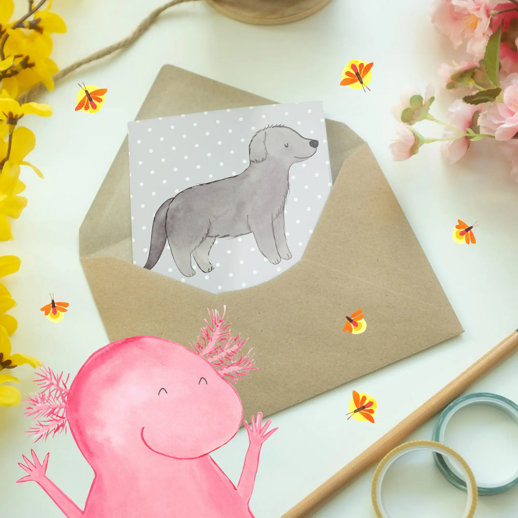 Grußkarte Neufundländer Liebe Ansichtskarten, Einladungskarte, Klappkarte, Karte, Grußkarte, Hochzeitskarte, Glückwunschkarte, Geburtstagskarte, Hund, Hunderasse, Rassehund, Hundebesitzer, Geschenk, Tierfreund, Schenken, Welpe