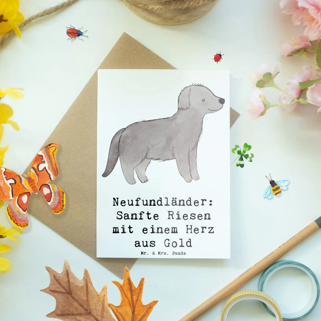 Grußkarte Neufundländer Liebe Ansichtskarten, Einladungskarte, Klappkarte, Karte, Grußkarte, Hochzeitskarte, Glückwunschkarte, Geburtstagskarte, Hund, Hunderasse, Rassehund, Hundebesitzer, Geschenk, Tierfreund, Schenken, Welpe