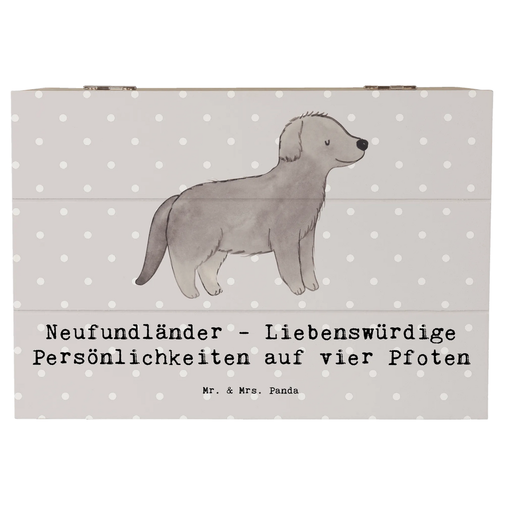 Wooden chest Neufundländer - Liebenswürdige Persönlichkeiten auf vier Pfoten Schatulle, Erinnerungsbox, Geschenkbox, Erinnerungskiste, Aufbewahrungsbox, Schatzkiste, Holzkiste, Geschenkdose, XXL, Kiste, Truhe, Dekokiste, Hund, Hunderasse, Rassehund, Hundebesitzer, Geschenk, Tierfreund, Schenken, Welpe