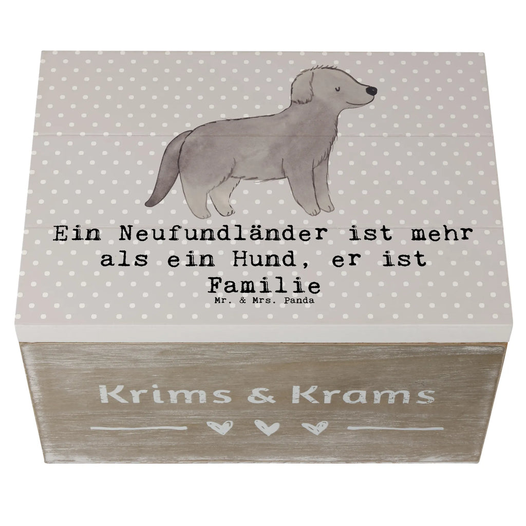 Holzkiste Neufundländer Familie Truhe, Kiste, XXL, Erinnerungskiste, Dekokiste, Erinnerungsbox, Geschenkbox, Geschenkdose, Aufbewahrungsbox, Schatulle, Holzkiste, Schatzkiste, Hund, Hunderasse, Rassehund, Hundebesitzer, Geschenk, Tierfreund, Schenken, Welpe