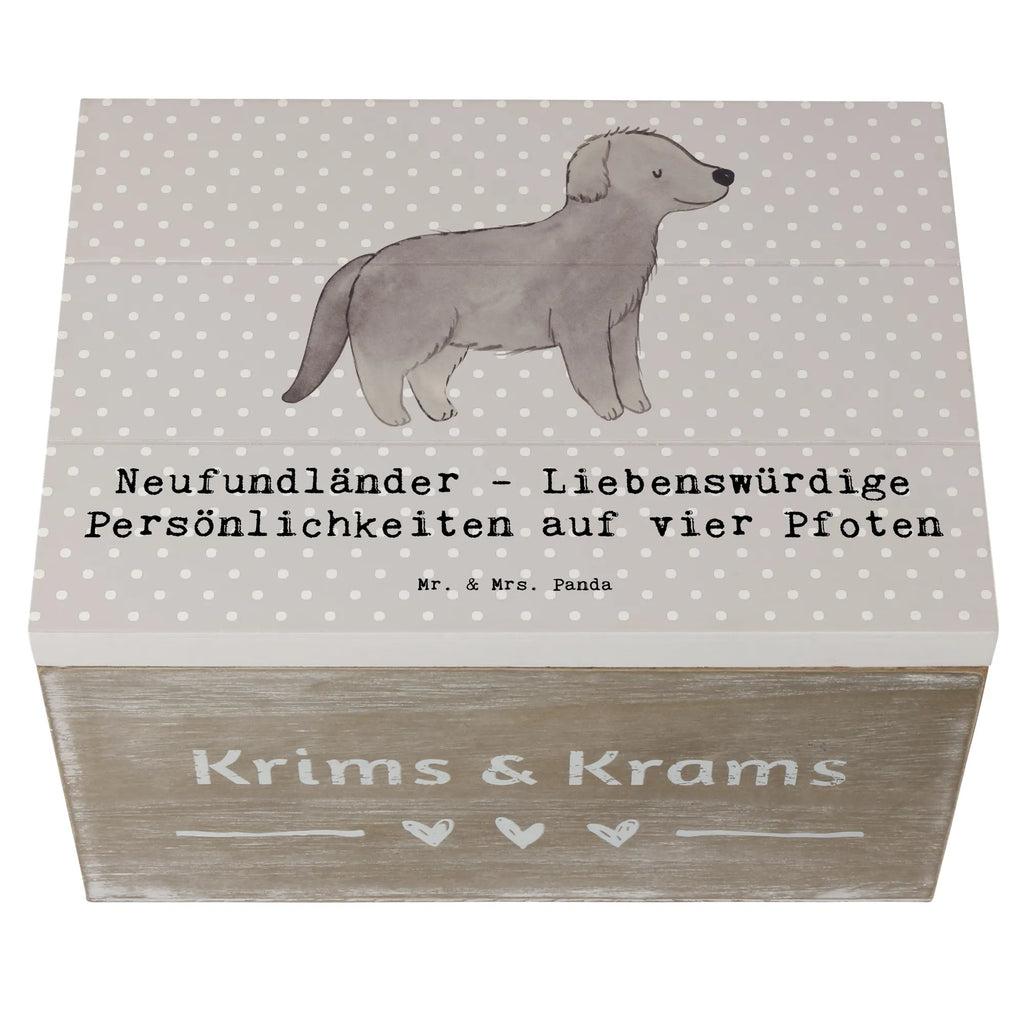 Wooden chest Neufundländer - Liebenswürdige Persönlichkeiten auf vier Pfoten Schatulle, Erinnerungsbox, Geschenkbox, Erinnerungskiste, Aufbewahrungsbox, Schatzkiste, Holzkiste, Geschenkdose, XXL, Kiste, Truhe, Dekokiste, Hund, Hunderasse, Rassehund, Hundebesitzer, Geschenk, Tierfreund, Schenken, Welpe
