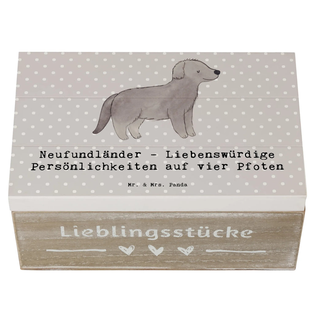 Wooden chest Neufundländer - Liebenswürdige Persönlichkeiten auf vier Pfoten Schatulle, Erinnerungsbox, Geschenkbox, Erinnerungskiste, Aufbewahrungsbox, Schatzkiste, Holzkiste, Geschenkdose, XXL, Kiste, Truhe, Dekokiste, Hund, Hunderasse, Rassehund, Hundebesitzer, Geschenk, Tierfreund, Schenken, Welpe