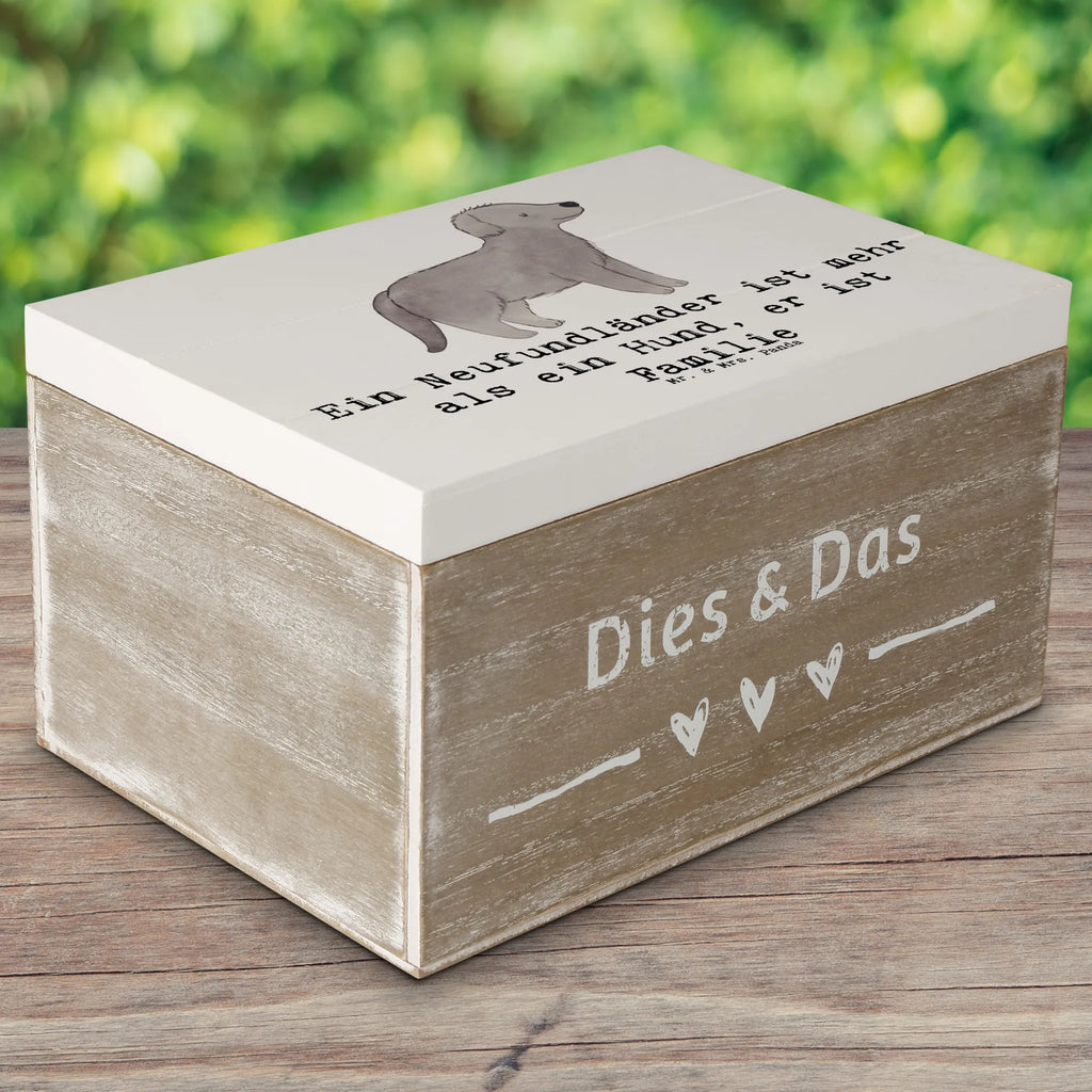 Holzkiste Neufundländer Familie Truhe, Kiste, XXL, Erinnerungskiste, Dekokiste, Erinnerungsbox, Geschenkbox, Geschenkdose, Aufbewahrungsbox, Schatulle, Holzkiste, Schatzkiste, Hund, Hunderasse, Rassehund, Hundebesitzer, Geschenk, Tierfreund, Schenken, Welpe