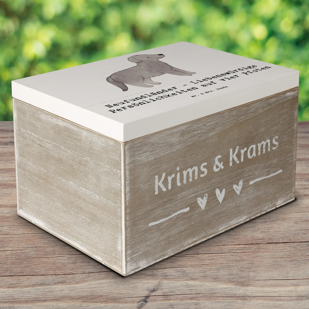 Wooden chest Neufundländer - Liebenswürdige Persönlichkeiten auf vier Pfoten Schatulle, Erinnerungsbox, Geschenkbox, Erinnerungskiste, Aufbewahrungsbox, Schatzkiste, Holzkiste, Geschenkdose, XXL, Kiste, Truhe, Dekokiste, Hund, Hunderasse, Rassehund, Hundebesitzer, Geschenk, Tierfreund, Schenken, Welpe