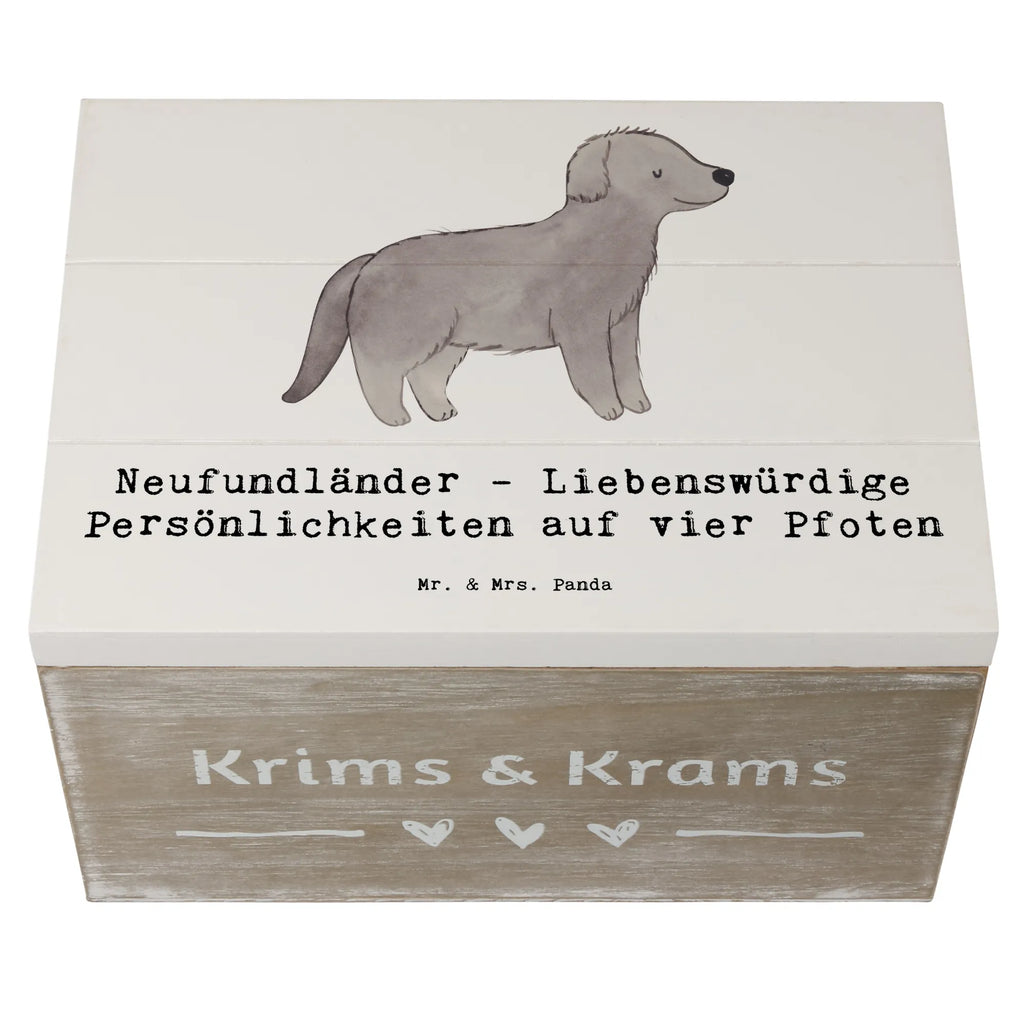 Wooden chest Neufundländer - Liebenswürdige Persönlichkeiten auf vier Pfoten Schatulle, Erinnerungsbox, Geschenkbox, Erinnerungskiste, Aufbewahrungsbox, Schatzkiste, Holzkiste, Geschenkdose, XXL, Kiste, Truhe, Dekokiste, Hund, Hunderasse, Rassehund, Hundebesitzer, Geschenk, Tierfreund, Schenken, Welpe