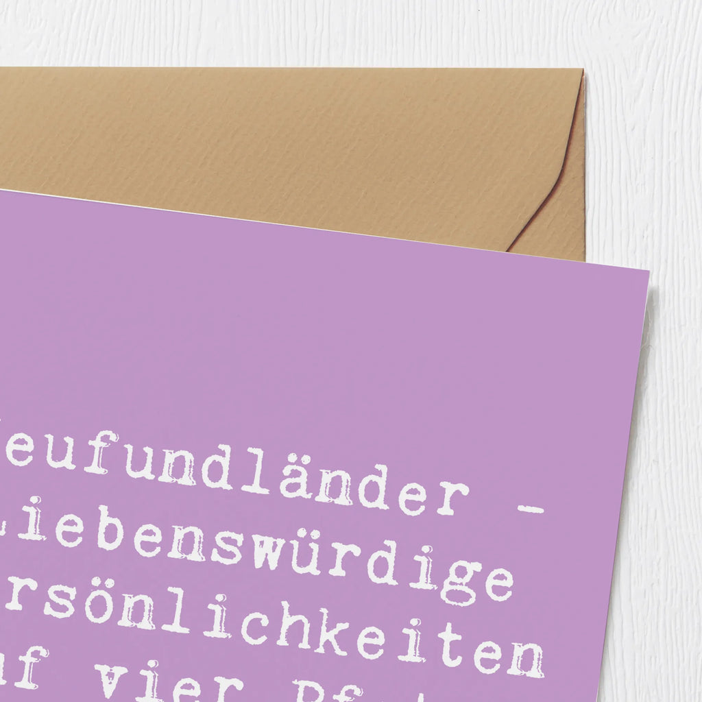 Deluxe Karte Spruch Neufundländer Persönlichkeiten Karte, Klappkarte, Hochzeitskarte, Hochwertige Grußkarte, Grußkarte, Einladungskarte, Hochwertige Klappkarte, Geburtstagskarte, Glückwunschkarte, Hund, Hunderasse, Rassehund, Hundebesitzer, Geschenk, Tierfreund, Schenken, Welpe