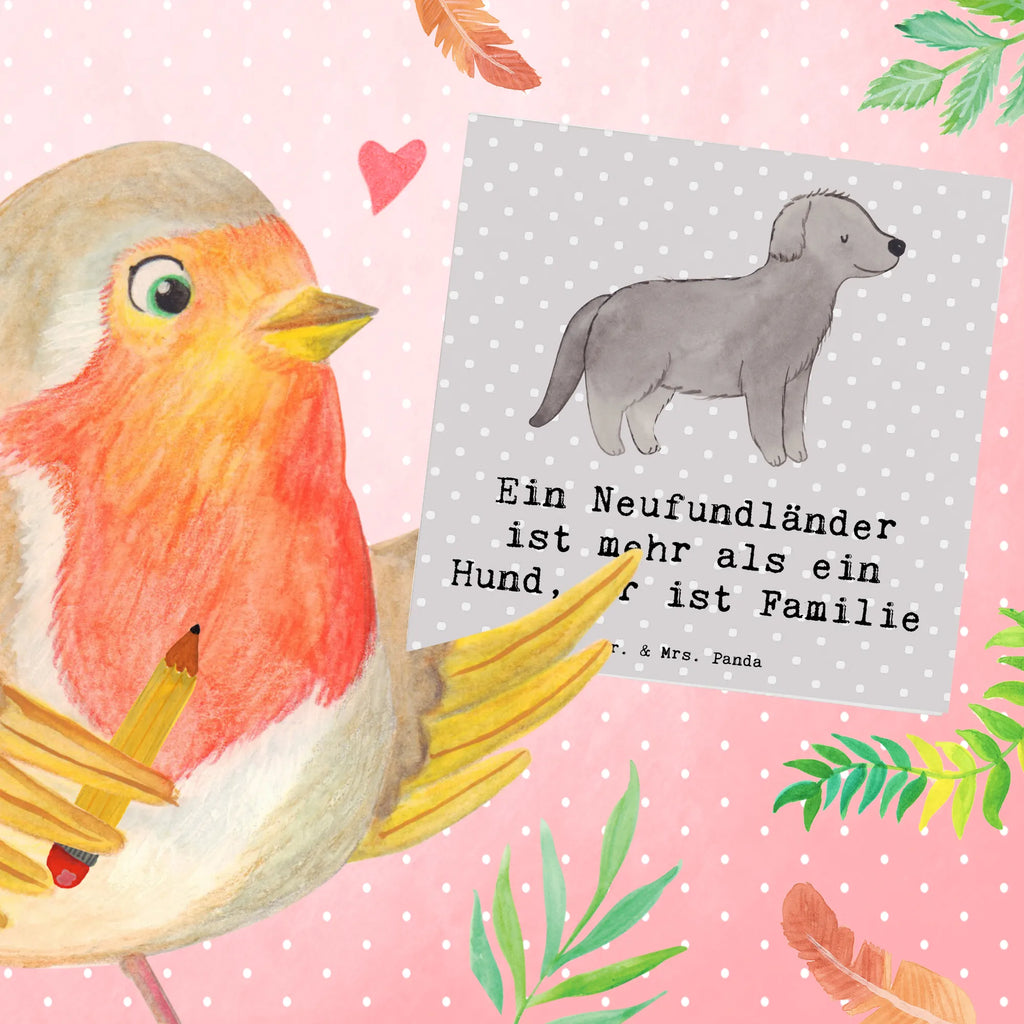 Deluxe Karte Neufundländer Familie Glückwunschkarte, Hochzeitskarte, Klappkarte, Karte, Hochwertige Klappkarte, Grußkarte, Hochwertige Grußkarte, Einladungskarte, Geburtstagskarte, Hund, Hunderasse, Rassehund, Hundebesitzer, Geschenk, Tierfreund, Schenken, Welpe
