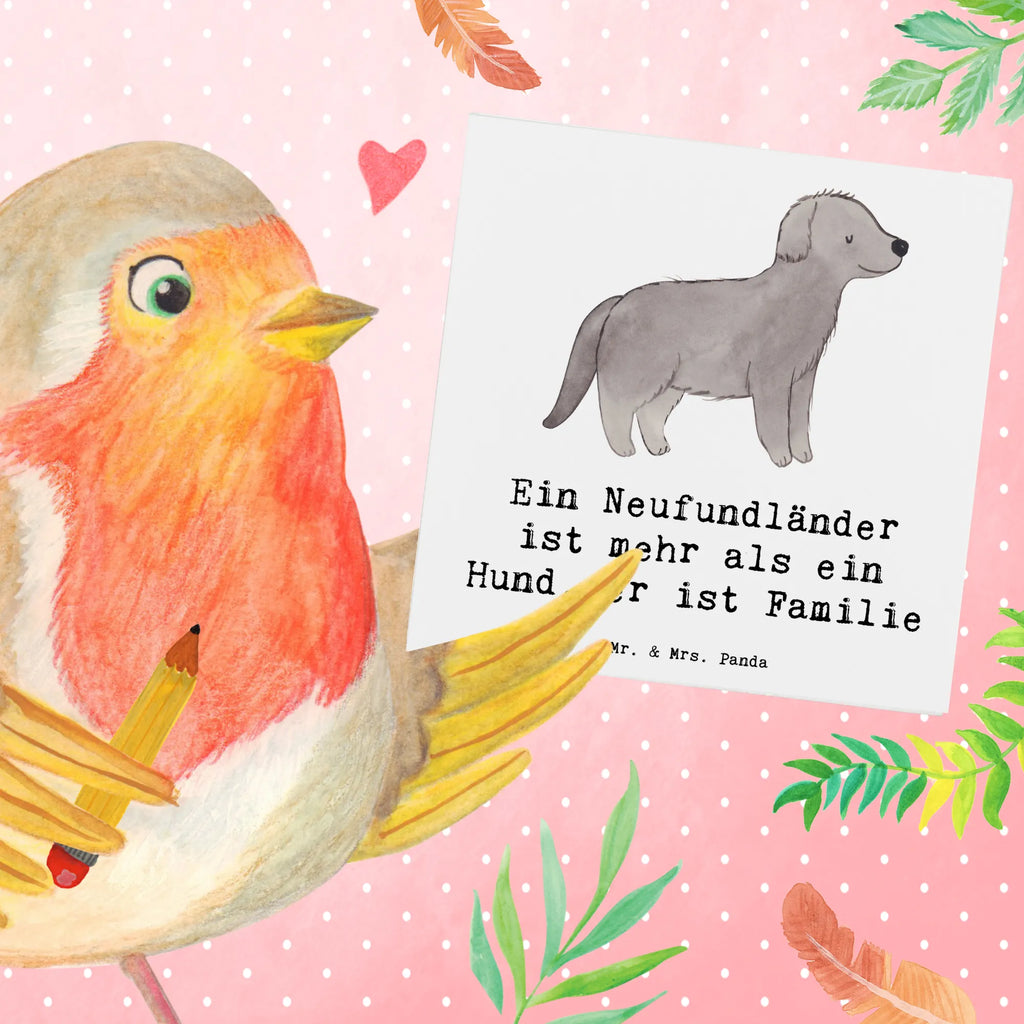 Deluxe Karte Neufundländer Familie Glückwunschkarte, Hochzeitskarte, Klappkarte, Karte, Hochwertige Klappkarte, Grußkarte, Hochwertige Grußkarte, Einladungskarte, Geburtstagskarte, Hund, Hunderasse, Rassehund, Hundebesitzer, Geschenk, Tierfreund, Schenken, Welpe