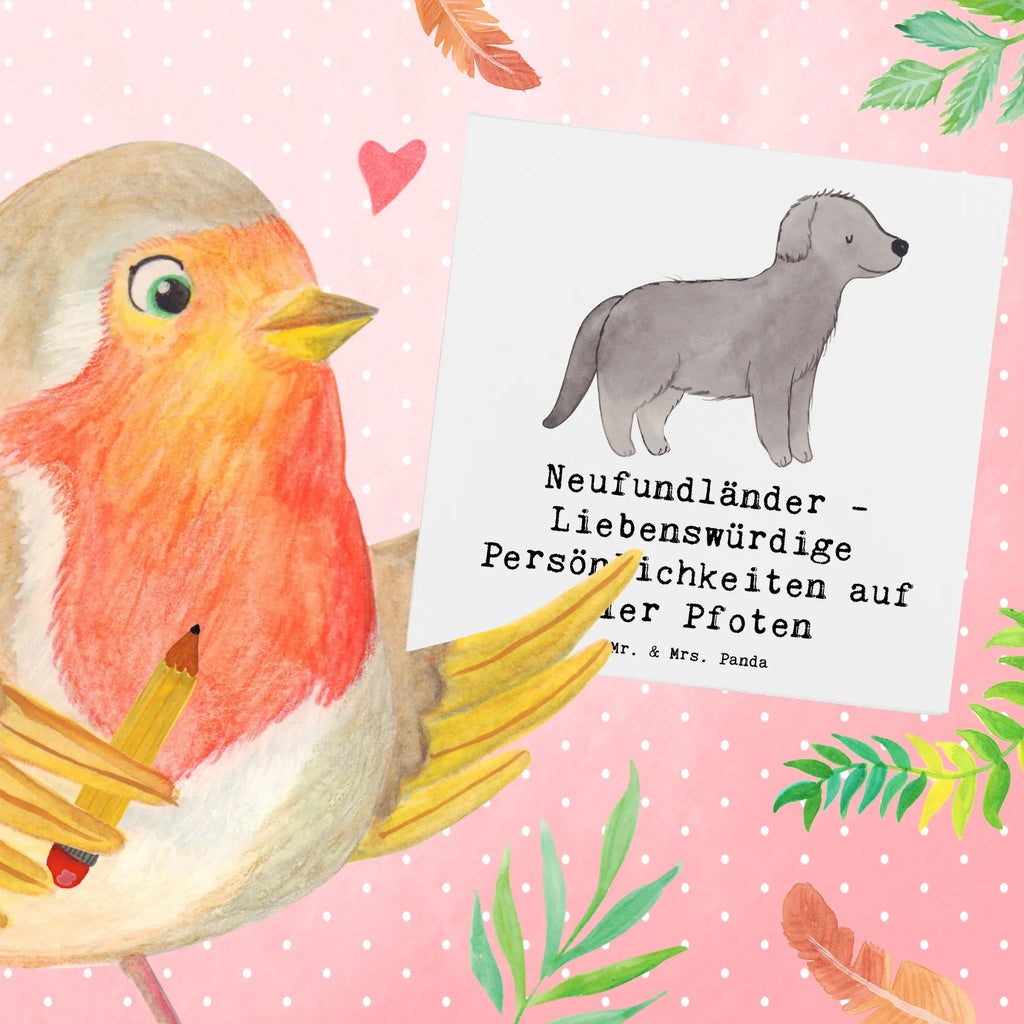 Deluxe Karte Neufundländer Persönlichkeiten Hochwertige Grußkarte, Klappkarte, Einladungskarte, Hochwertige Klappkarte, Hochzeitskarte, Glückwunschkarte, Karte, Grußkarte, Geburtstagskarte, Hund, Hunderasse, Rassehund, Hundebesitzer, Geschenk, Tierfreund, Schenken, Welpe